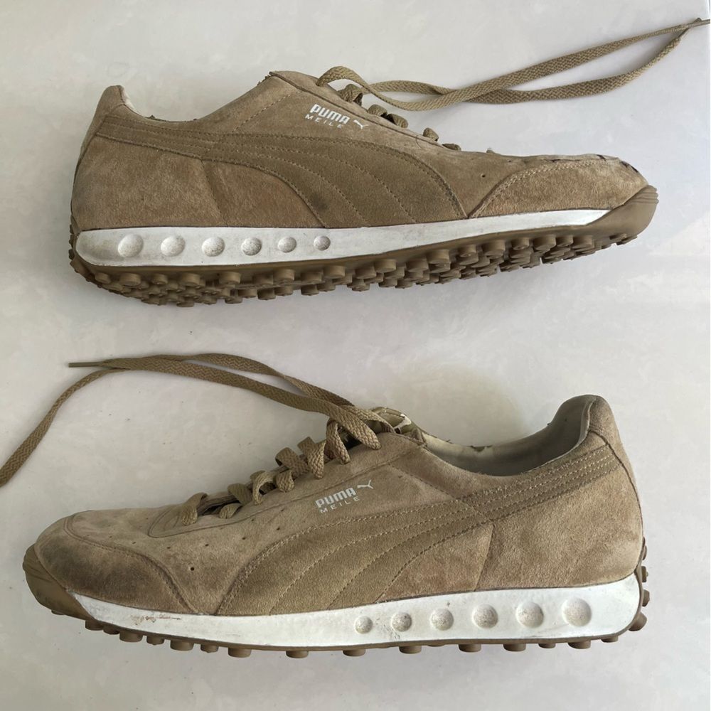 Puma Men's Brown Suede Sneakers